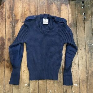 Men's V-Neck Navy Sweater